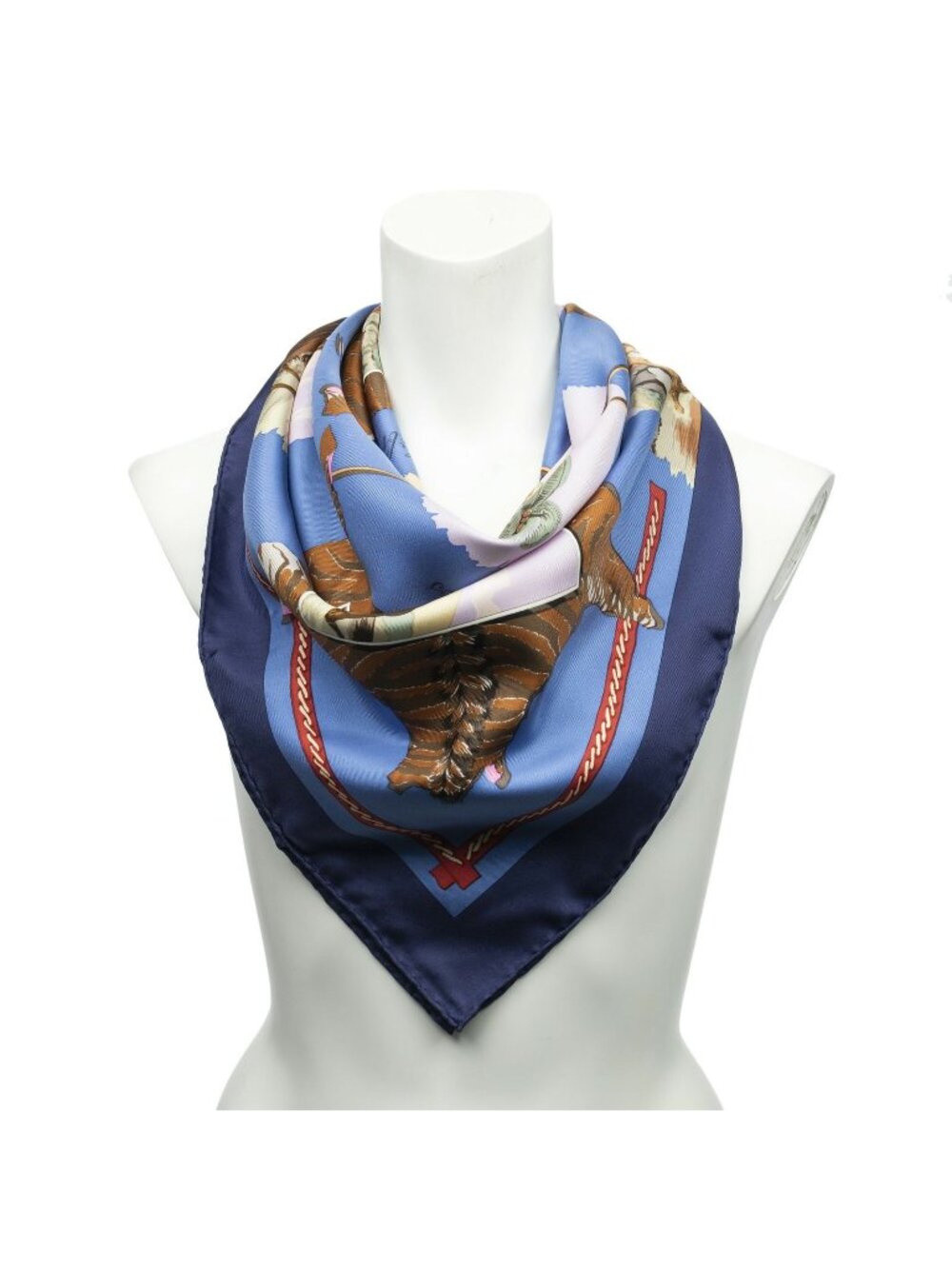 Hermes Scarf Blue
